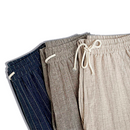 Calça de Linho Masculina Listrada Lorennzi 7