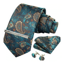 Gravata Estampada Lorennzi Conjunto de Seda 23